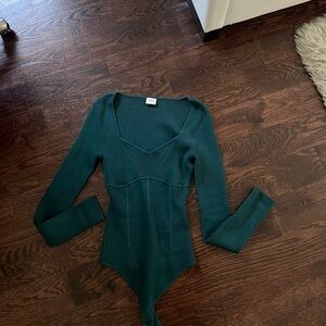 abercrombie and fitch green bodysuit